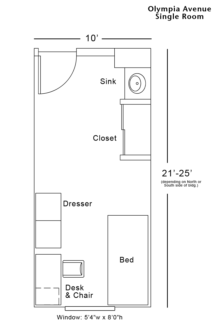 Olympia single room layout