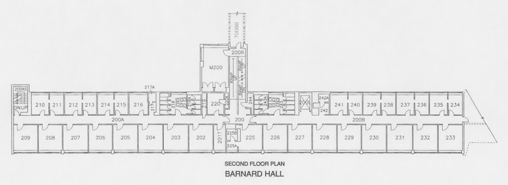 Regents Barnard Hall second floor plan