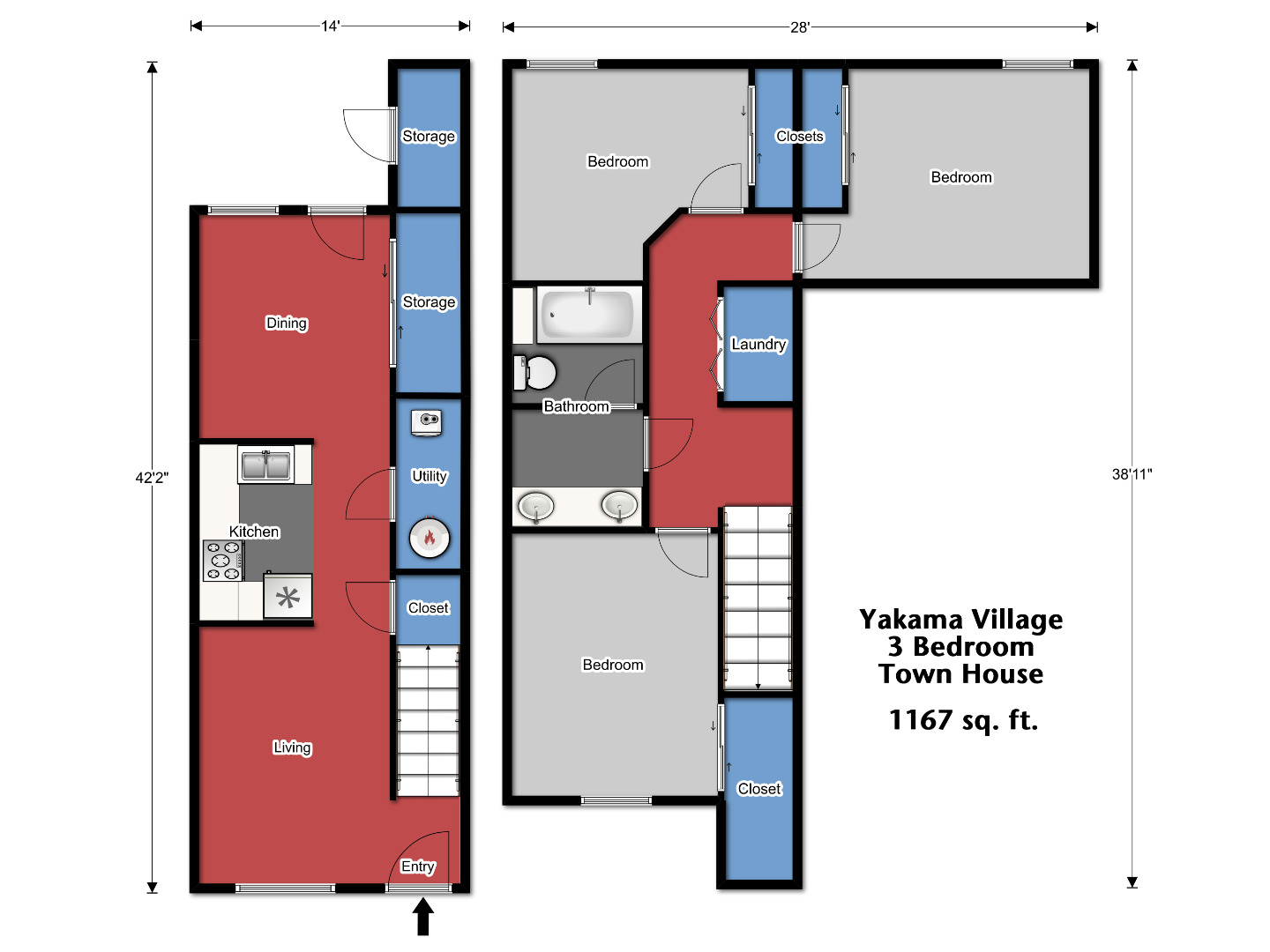 Yakama Three Bedroom Townhouse