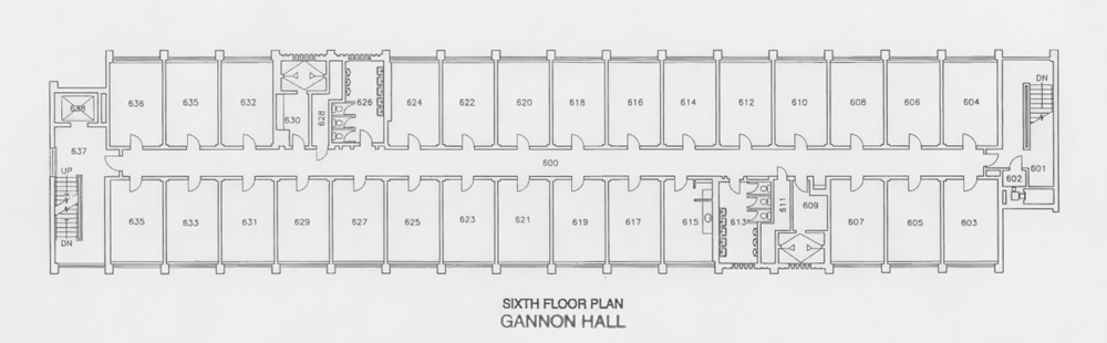 Gannon sixth floor plan