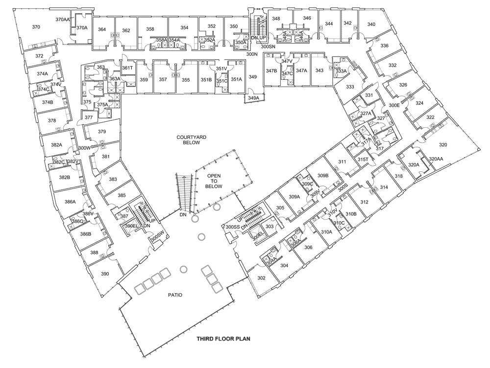 Northside third floor plan